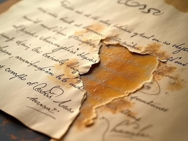 補修前の歴史的公文書